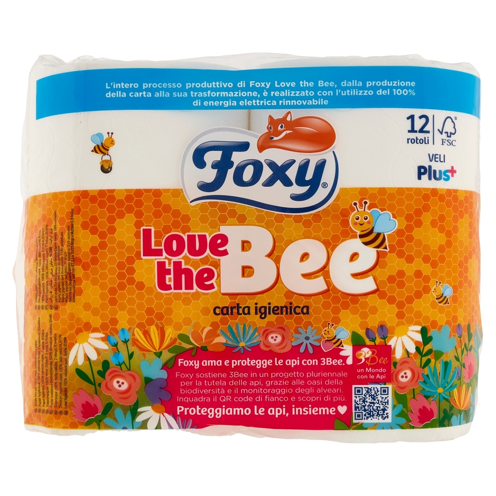 Foxy Love the Bee carta igienica 12 pz